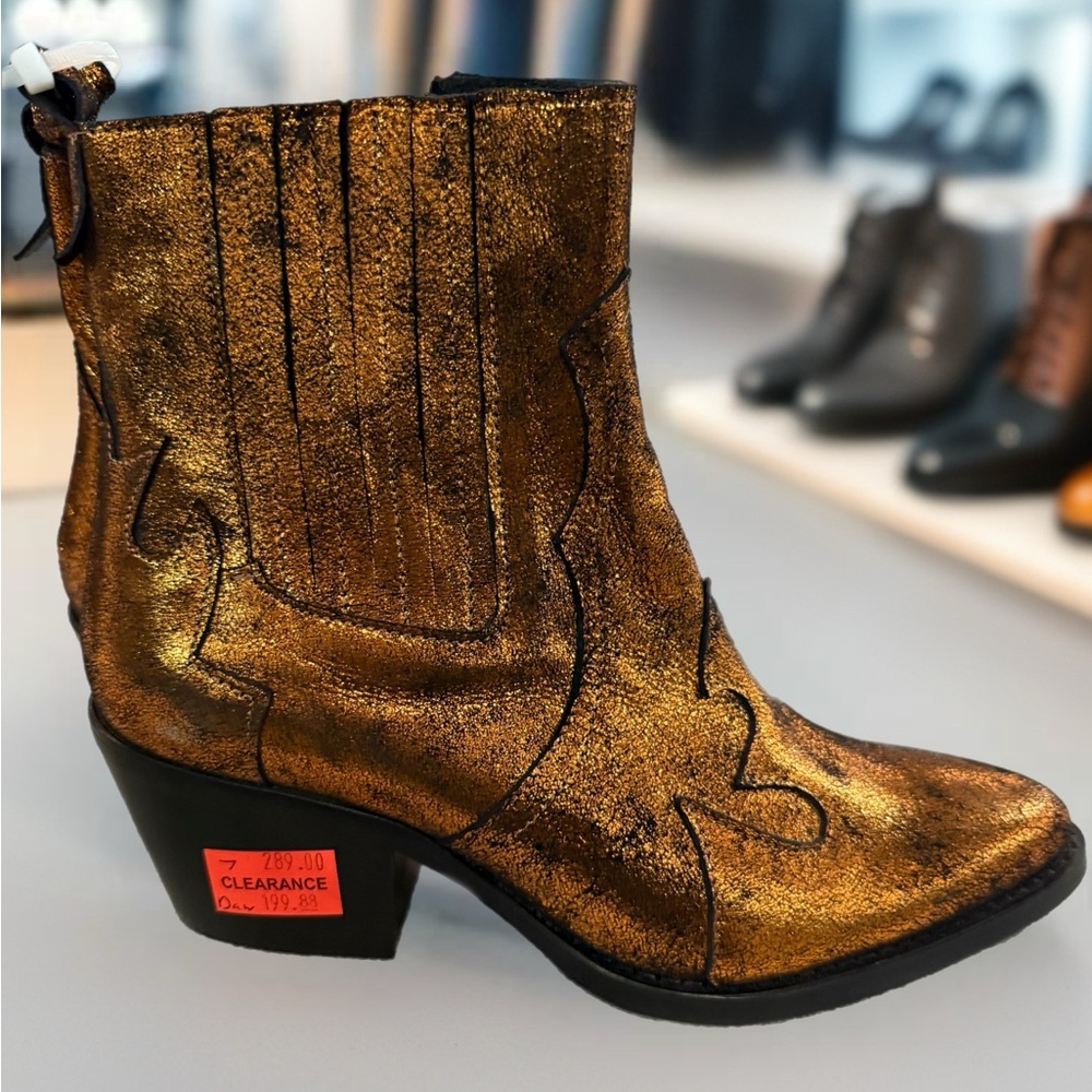 Casta Gold Ankle Boots